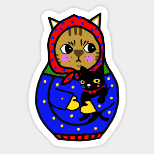 Cat matryoshka Sticker